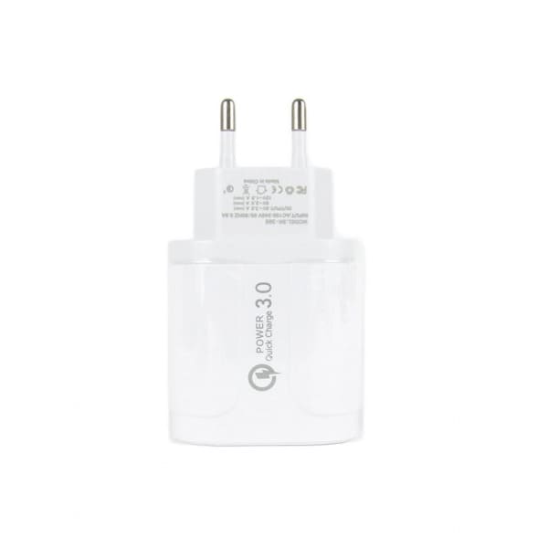 Adaptateur Secteur USB - 4 ports 3,1A 5V - Fast Charge 3.0-White-VAPEVO