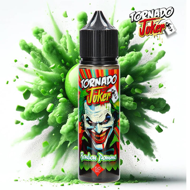 AROMAZON Tornado Joker - Bonbon Pomme - E-liquide 50ml-0 mg-VAPEVO