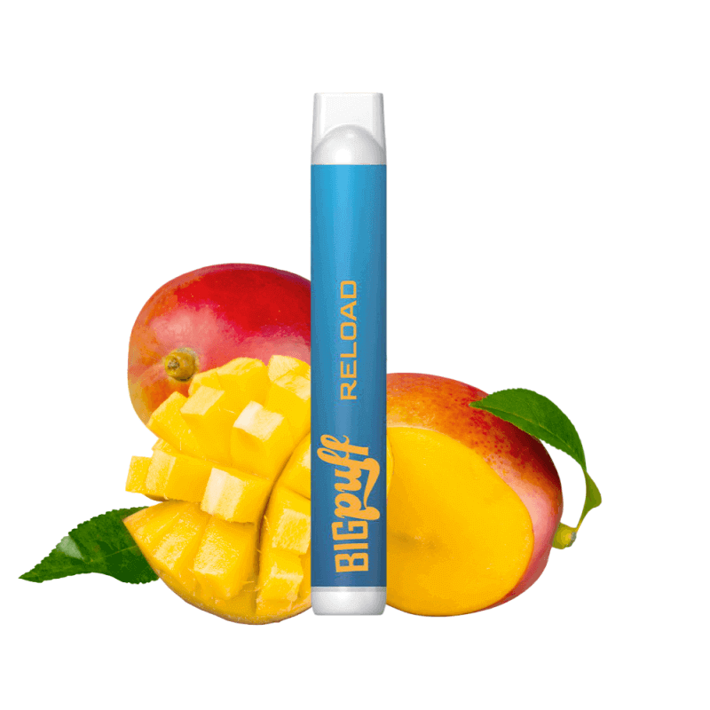 BIG PUFF Reload - Pod Jetable Rechargeable 600 Puffs-10 mg-Mangue de Malaisie-VAPEVO