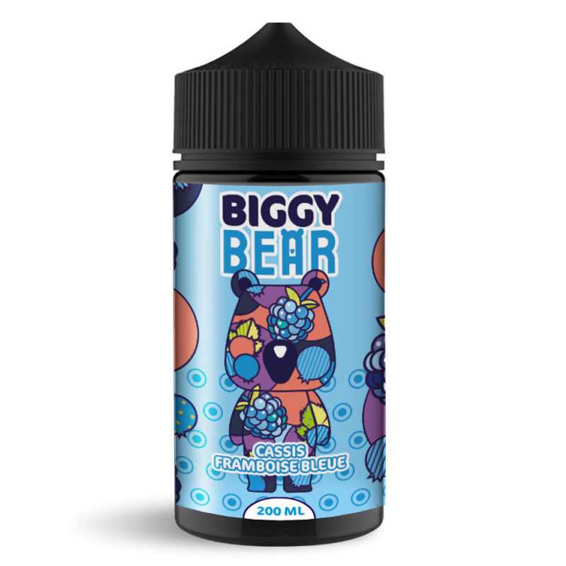 BIGGY BEAR Cassis Framboise Bleue - E-liquide 200ml-0 mg-VAPEVO