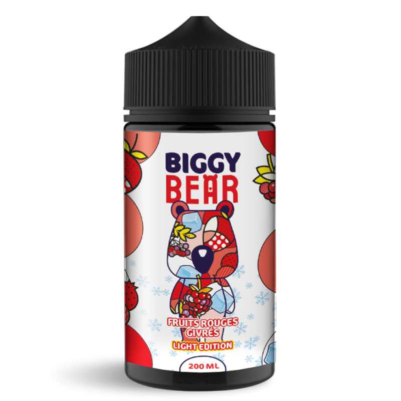 BIGGY BEAR Fruits Rouges Givrés Light Edition - E-liquide 200ml-0 mg-VAPEVO