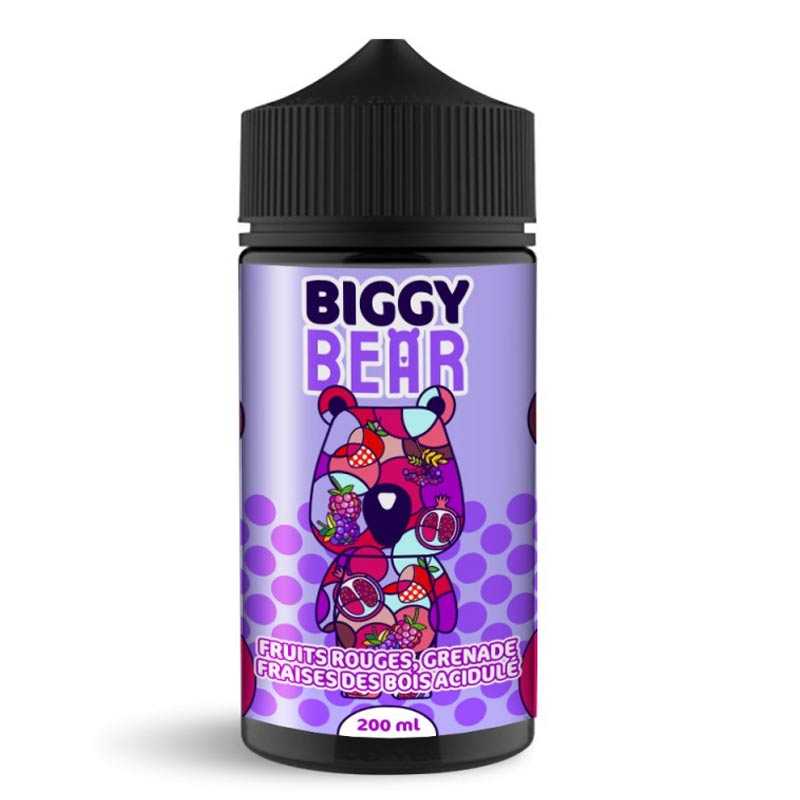 BIGGY BEAR Fruits Rouges & Grenade & Fraise des Bois - E-liquide 200ml-0 mg-VAPEVO