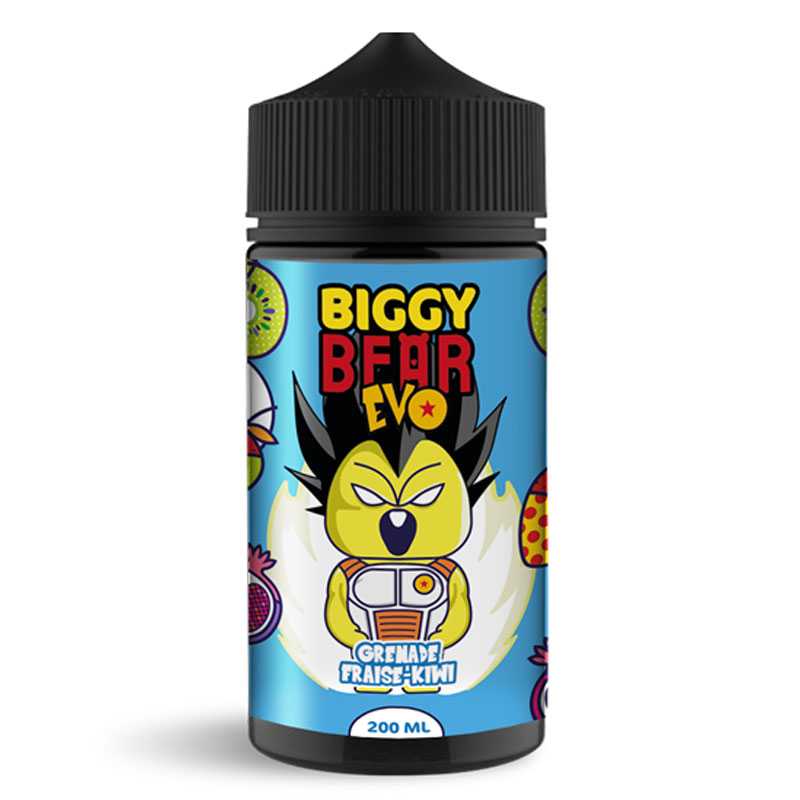 BIGGY BEAR Grenade Fraise Kiwi - E-liquide 200ml-0 mg-VAPEVO