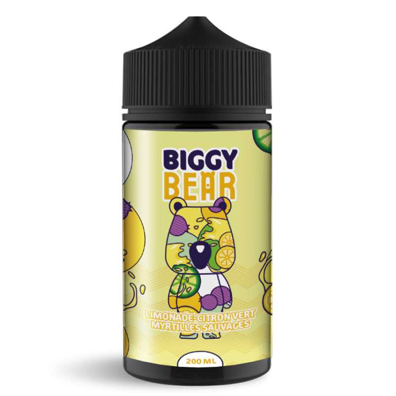 BIGGY BEAR Limonade Citron Vert & Myrtilles Sauvages - E-liquide 200ml-0 mg-VAPEVO