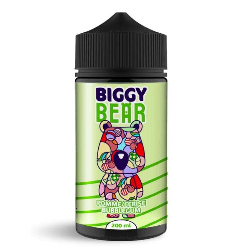 BIGGY BEAR Pomme Cerise Bubblegum - E-liquide 200ml-0 mg-VAPEVO