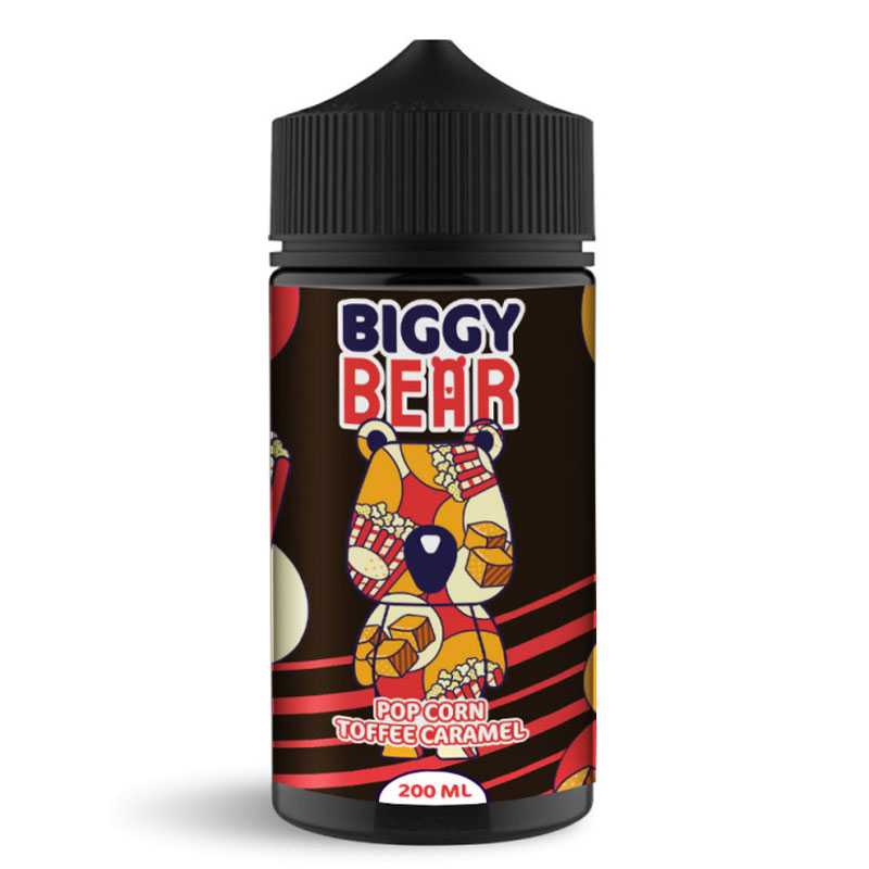 BIGGY BEAR Pop Corn Toffee Caramel - E-liquide 200ml-0 mg-VAPEVO