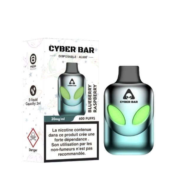 CYBER BAR AL600 - Pod Jetable 600 Puffs-Blueberry Raspberry-10 mg-VAPEVO