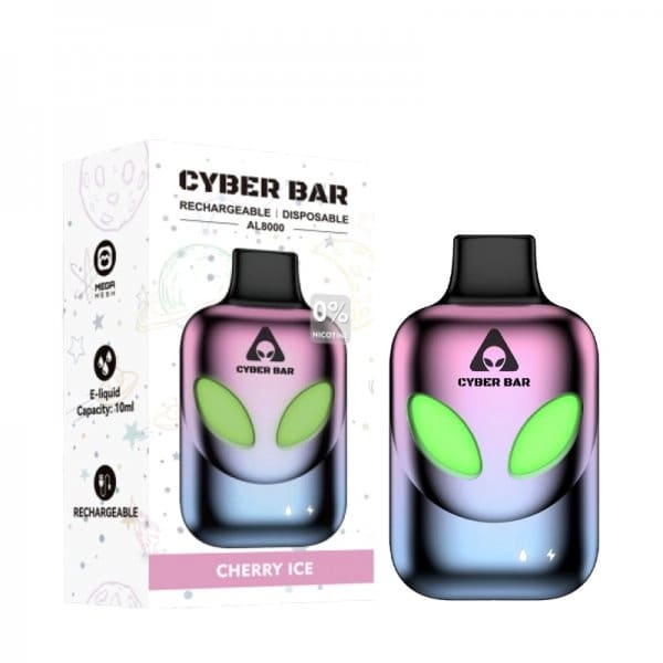 CYBER BAR AL8000 - Pod Jetable 8000 Puffs-Cherry Ice-0 mg-VAPEVO