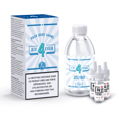 DIY4EVER Pack Base DIY 20PG/80VG 200ml-3 mg-VAPEVO