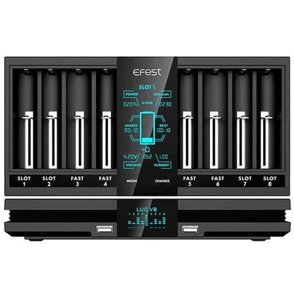 EFEST LUC V8 - Chargeur Accus 8 Slots-VAPEVO