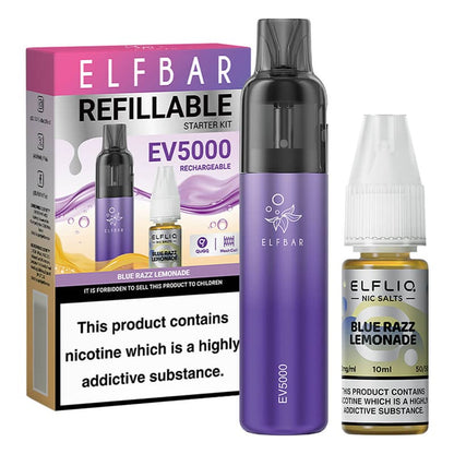 ELF BAR EV5000 - Pack Pod Jetable 5000 Puffs 2ml 20mg-20 mg-Blue Razz Lemonade-VAPEVO