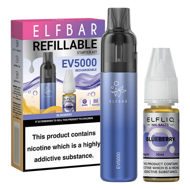 ELF BAR EV5000 - Pack Pod Jetable 5000 Puffs 2ml 20mg-20 mg-Blueberry-VAPEVO