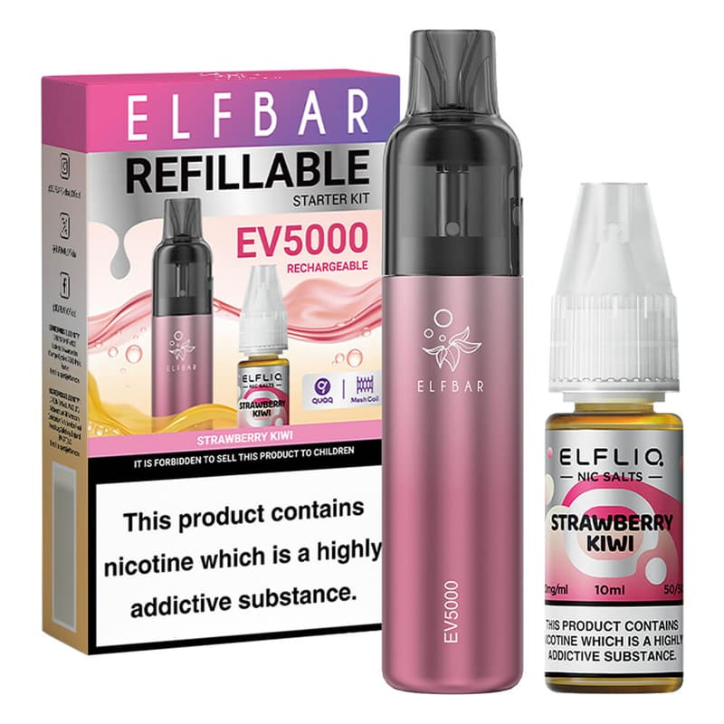 ELF BAR EV5000 - Pack Pod Jetable 5000 Puffs 2ml 20mg-20 mg-Strawberry Kiwi-VAPEVO