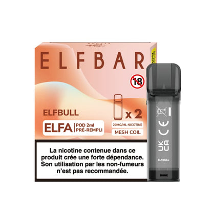 ELFBAR ELFA - Pack de 2 Cartouches 2ml 20mg-20 mg-ElfBull-VAPEVO