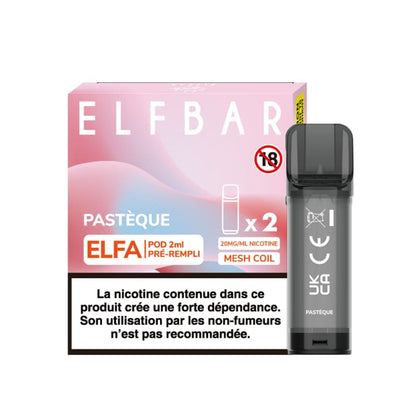 ELFBAR ELFA - Pack de 2 Cartouches 2ml 20mg-20 mg-Pastèque-VAPEVO