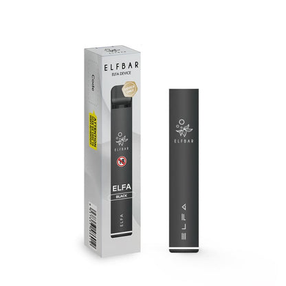 ELFBAR Elfa - Pod Jetable Rechargeable 600 Puffs-Black-VAPEVO