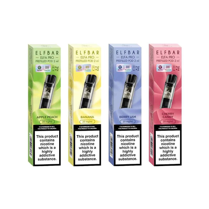 ELFBAR ELFA Pro - Pack de 2 Cartouches 2ml 600 Puffs-0 mg-Ananas Citron-VAPEVO