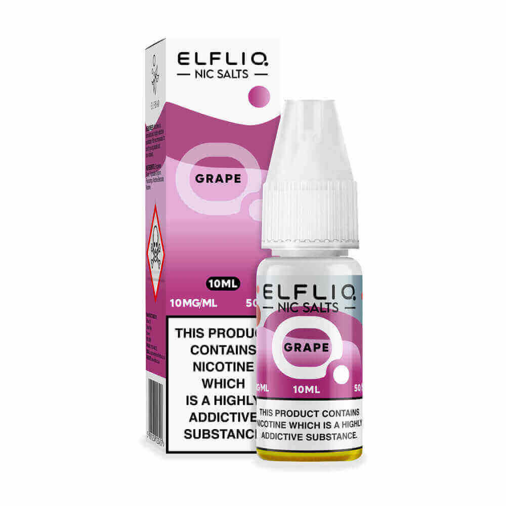 ELFBAR Elfliq Grape - Sel de nicotine 10ml-10 mg-VAPEVO