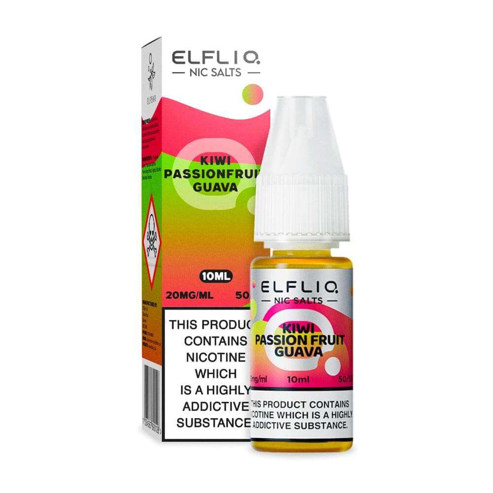 ELFBAR Elfliq Kiwi Passion Fruit Guava - Sel de nicotine 10ml-10 mg-VAPEVO