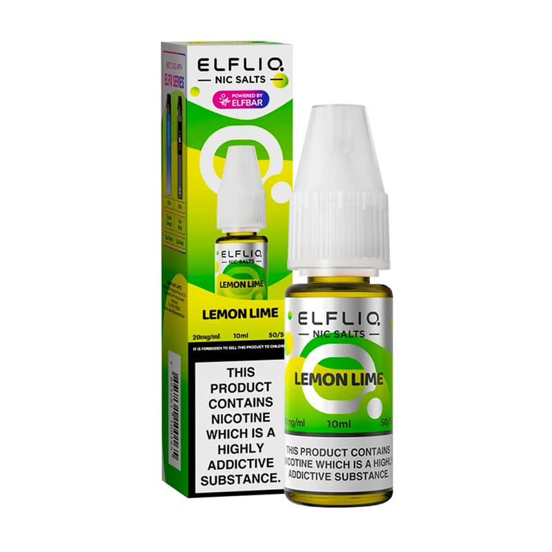 ELFBAR Elfliq Lemon Lime - Sel de nicotine 10ml-10 mg-VAPEVO