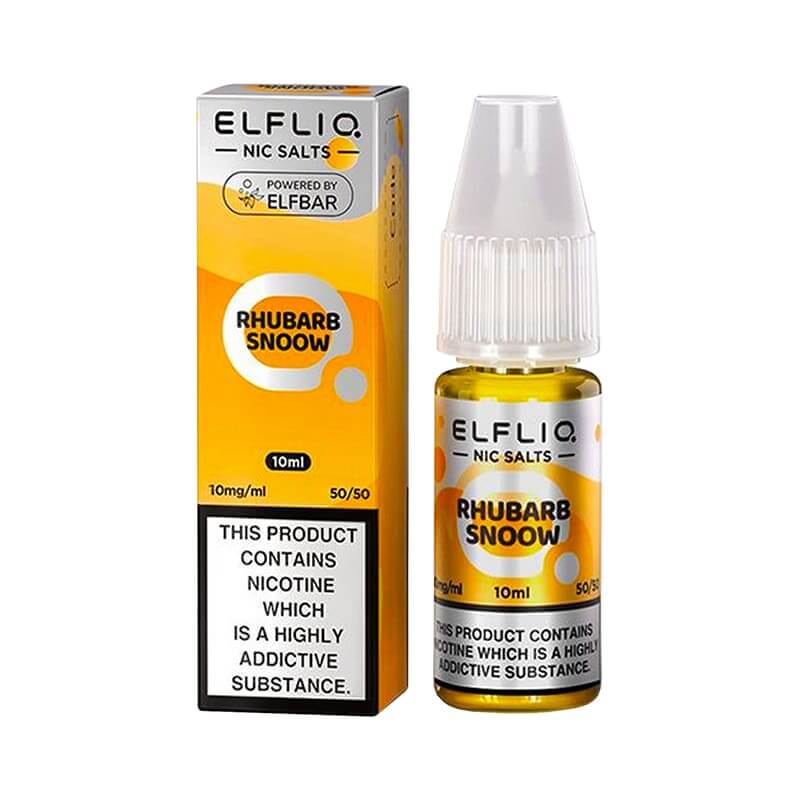 ELFBAR Elfliq Rhubarb Snoow - Sel de nicotine 10ml-10 mg-VAPEVO