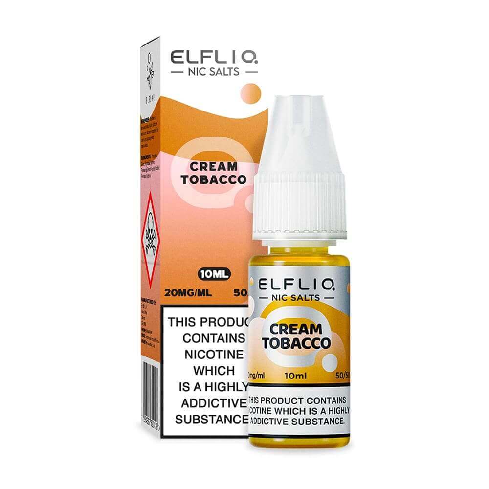 ELFBAR Elfliq Snoow Tobacco (Cream Tobacco) - Sel de nicotine 10ml-VAPEVO