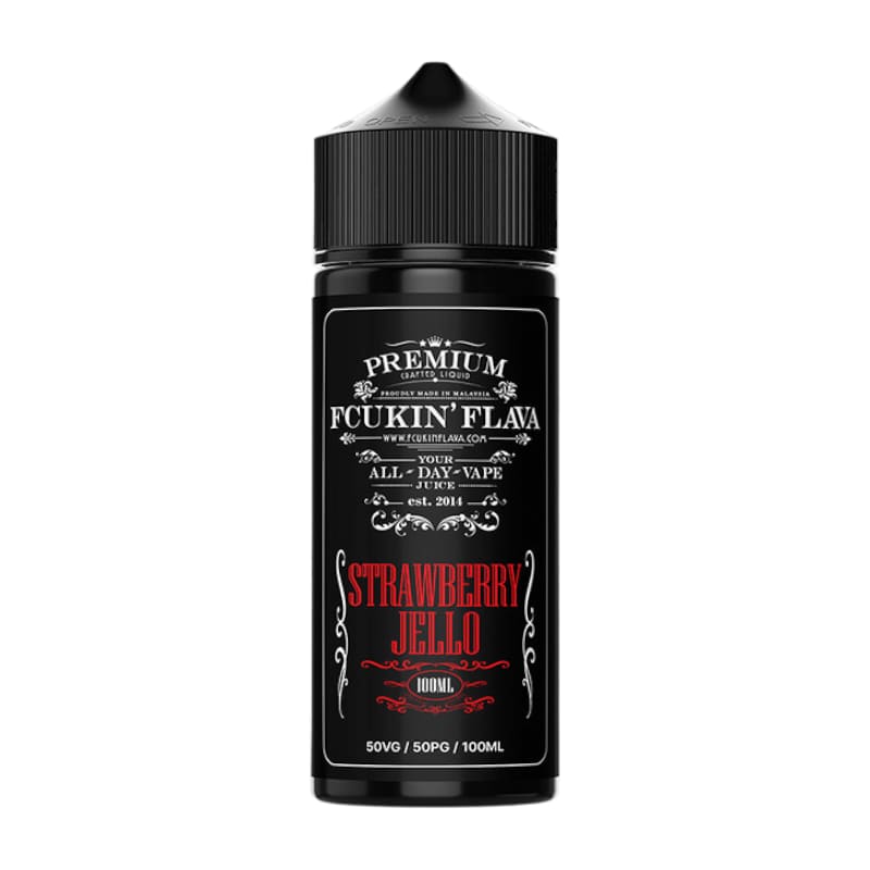 FCUKIN FLAVA - Strawberry Jello - E-liquide 100ml-0 mg-VAPEVO