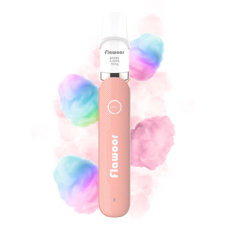 FLAWOOR Mate 2 - Pod Jetable 600 Puffs-10 mg-Barbe à Papa-VAPEVO