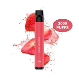 FLAWOOR MAX - Pod Jetable 2000 Puffs-0 mg-Fraise Explosion-VAPEVO