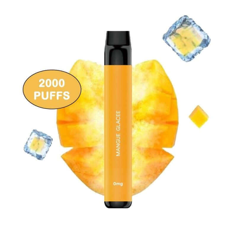 FLAWOOR MAX - Pod Jetable 2000 Puffs-0 mg-Mangue Glacée-VAPEVO