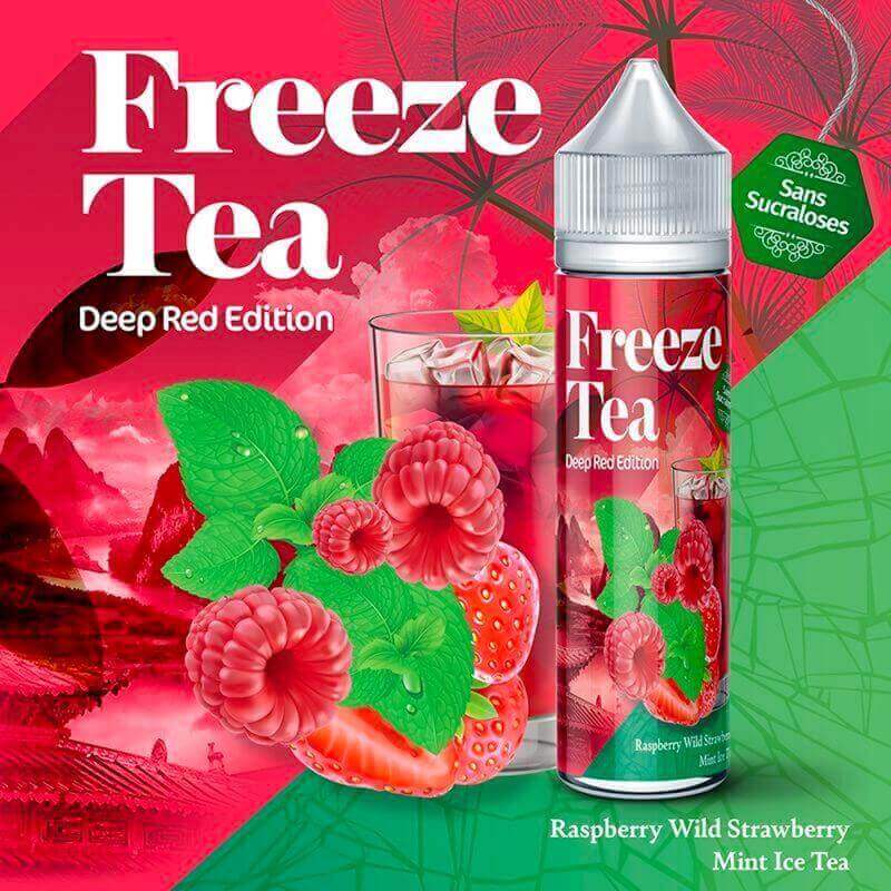 FREEZE TEA Raspberry Mint & Wild Strawberry - E-liquide 50ml-0 mg-VAPEVO