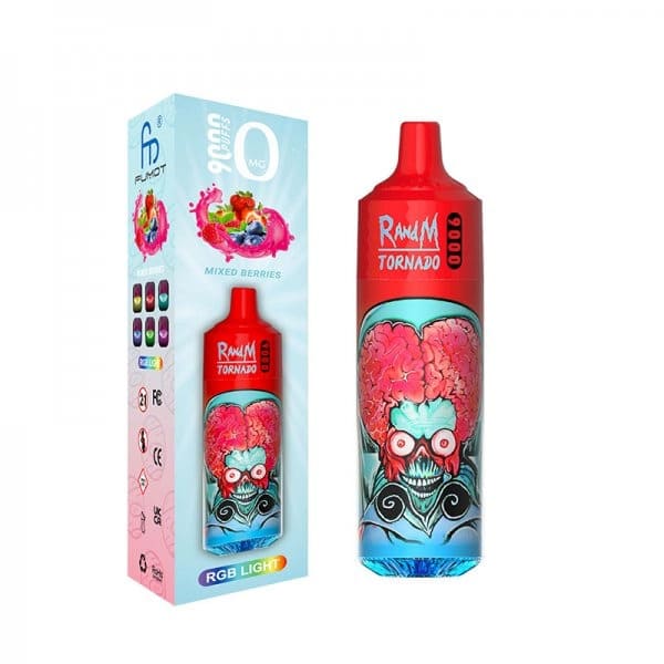 FUMOT RandM Tornado 9000 - Pod Jetable 0mg-Mixed Berries-0 mg-VAPEVO