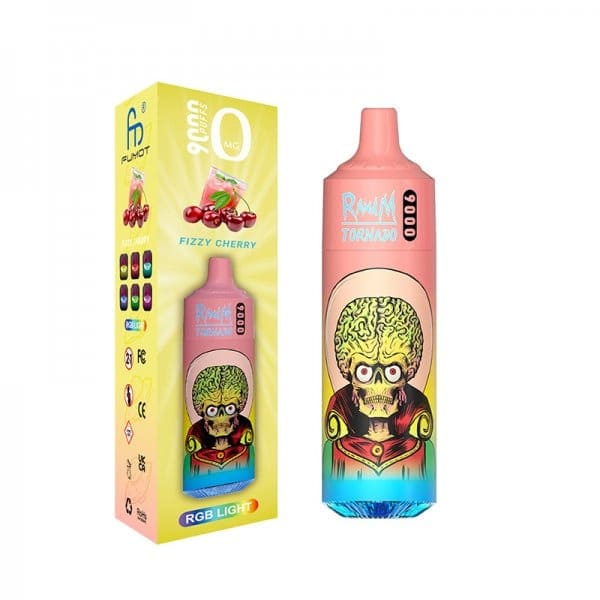 FUMOT RandM Tornado 9000 - Pod Jetable 20mg-Fizz Cherry-20 mg-VAPEVO