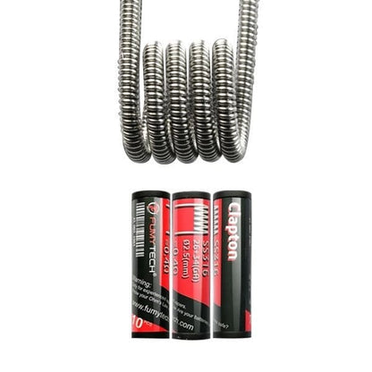 FUMYTECH - Pack de 10 Coils Prémontés-Clapton SS316 26G+34G 0.4Ω (10pcs)-VAPEVO