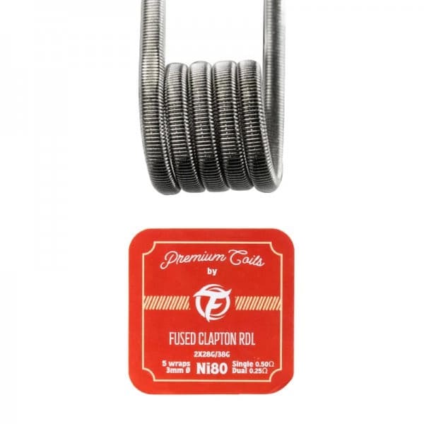 FUMYTECH - Pack de 10 Coils Prémontés-Fused Clapton Ni80 28Gx2+38G 0.5Ω (10pcs)-VAPEVO