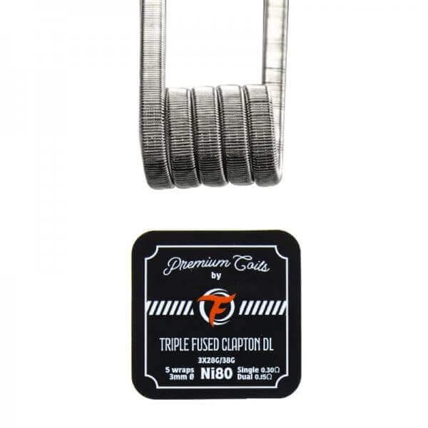 FUMYTECH - Pack de 10 Coils Prémontés-Triple Fused Clapton Ni80 28Gx3+38G 0.3Ω (10pcs)-VAPEVO