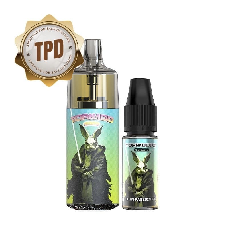 GOBAR Tornado 10000 - Pack Pod Jetable 10000 Puffs 10ml-10 mg-Kiwi Passion Ice-VAPEVO