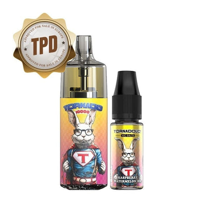 GOBAR Tornado 10000 - Pack Pod Jetable 10000 Puffs 10ml-10 mg-Raspberry Watermelon Ice-VAPEVO