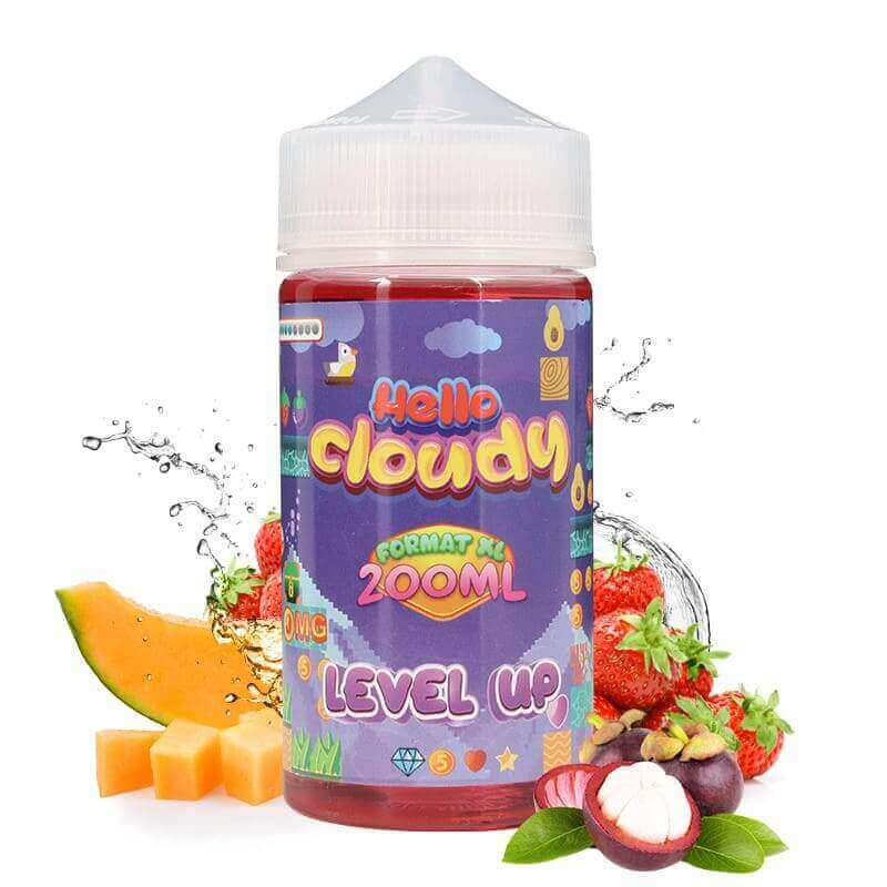 HELLO CLOUDY Level Up - E-liquide 200ml-0 mg-VAPEVO