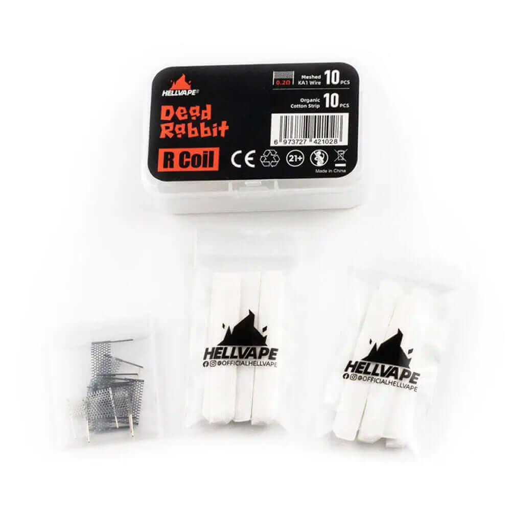 HELLVAPE Dead Rabbit R - Pack de 10 Coils et Cotons-VAPEVO