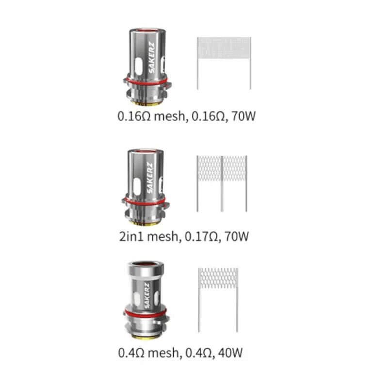 HORIZONTECH Sakerz - Pack de 3 Résistances-Mesh 0.16 ohm-VAPEVO