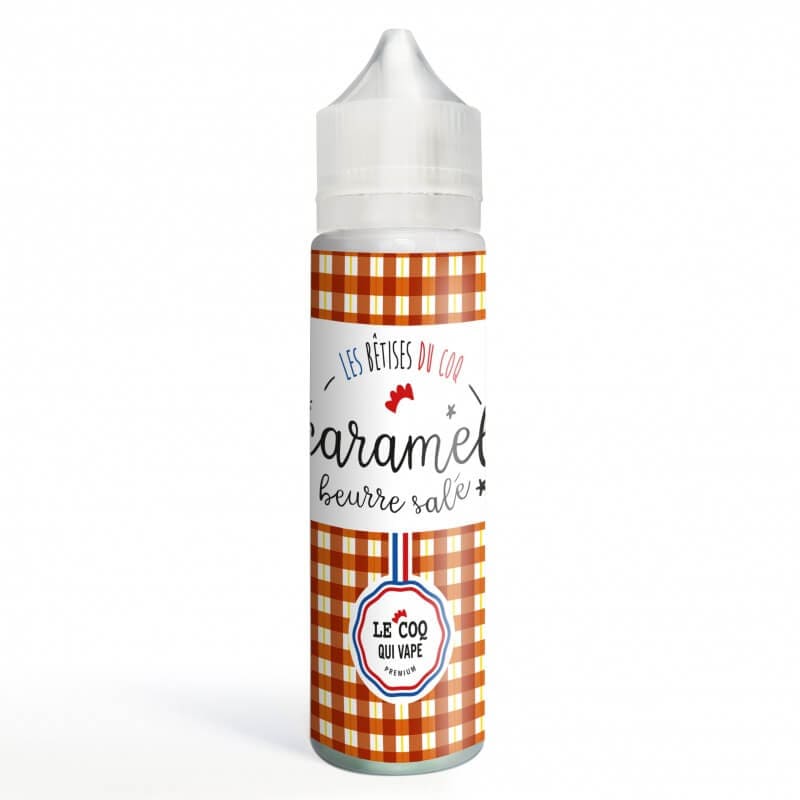 LE COQ QUI VAPE Caramel Beurre Salé - E-liquide 50ml-0 mg-VAPEVO