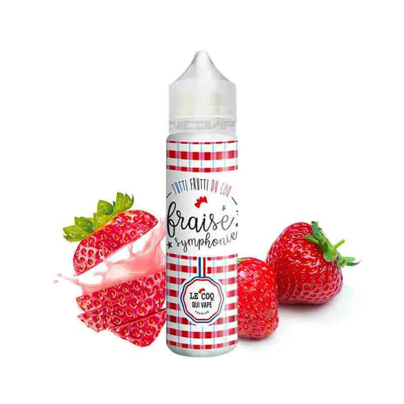 LE COQ QUI VAPE E-liquide Fraise Symphonie 50ml-0 mg-VAPEVO