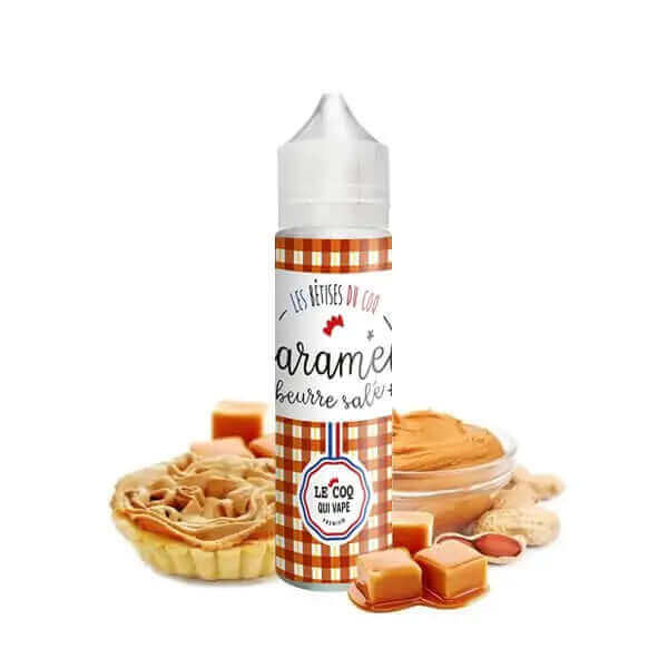 LE COQ QUI VAPE E-liquide Tartelette Caramel Beurre de Cacahuète 50ml-0 mg-VAPEVO