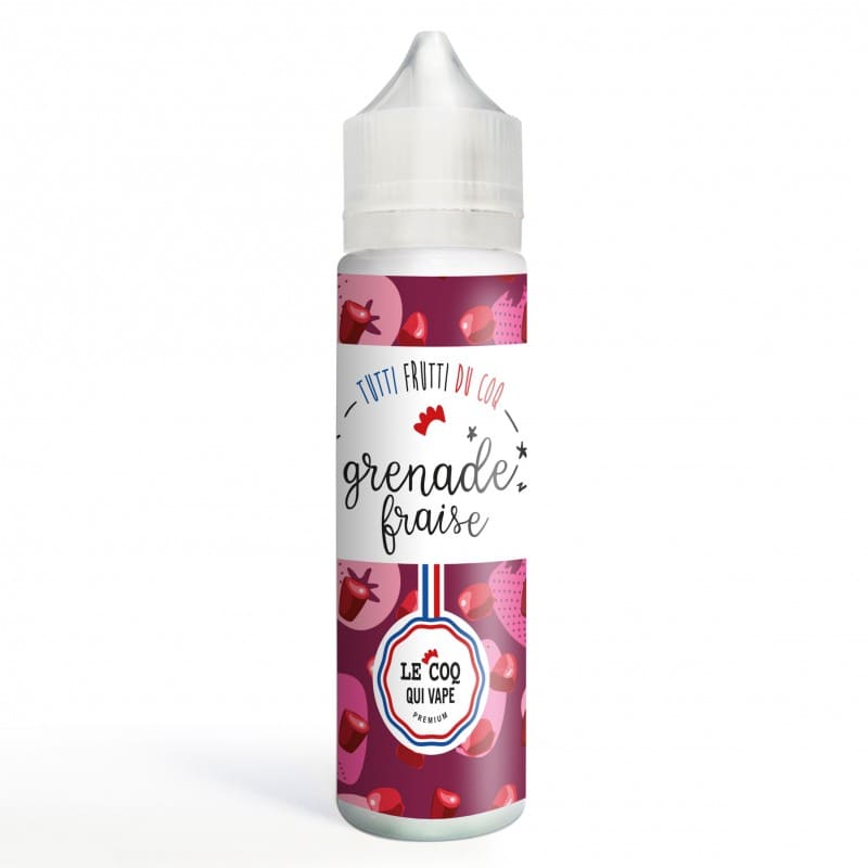 LE COQ QUI VAPE Grenade Fraise - E-liquide 50ml-0 mg-VAPEVO