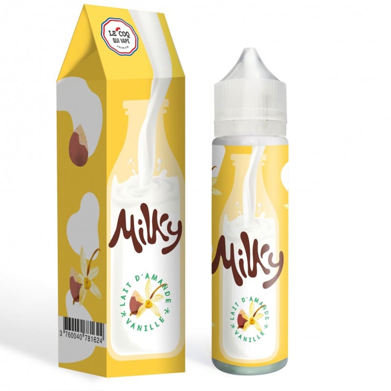 LE COQ QUI VAPE Milky Lait d'Amande Vanille - E-liquide 50ml-0 mg-VAPEVO