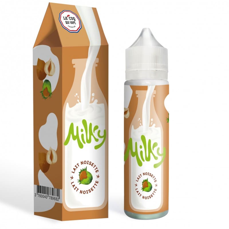 LE COQ QUI VAPE Milky Lait Noisette - E-liquide 50ml-0 mg-VAPEVO