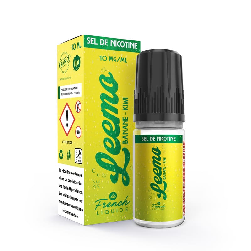 LE FRENCH LIQUIDE Leemo Banane Kiwi - E-liquide 10ml-10 mg (Sel de nicotine)-VAPEVO