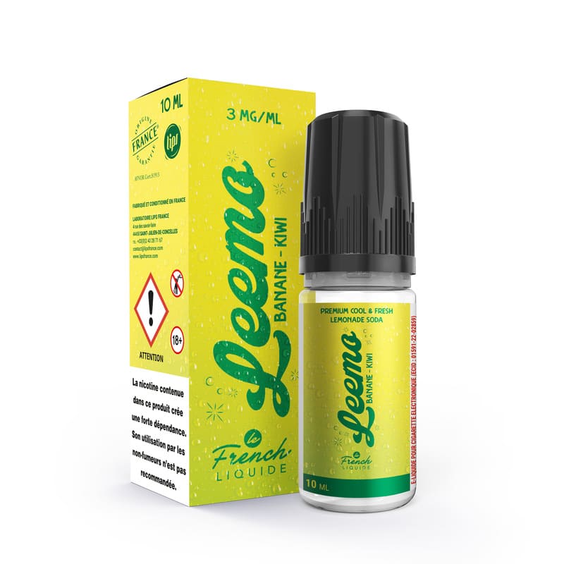 LE FRENCH LIQUIDE Leemo Banane Kiwi - E-liquide 10ml-3 mg-VAPEVO