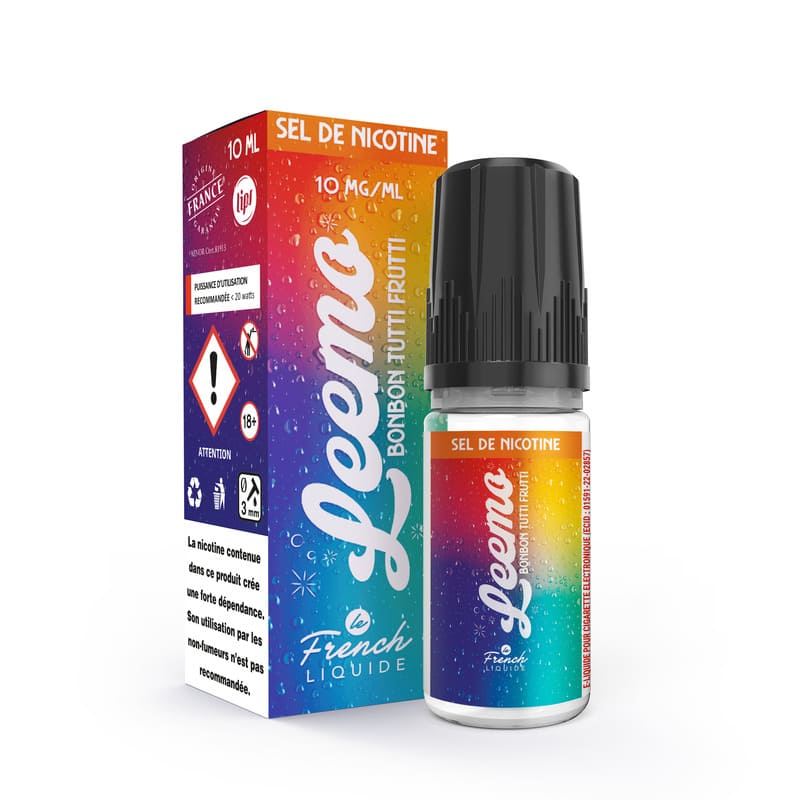 LE FRENCH LIQUIDE Leemo Bonbon Tutti Frutti - E-liquide 10ml-10 mg (Sel de nicotine)-VAPEVO